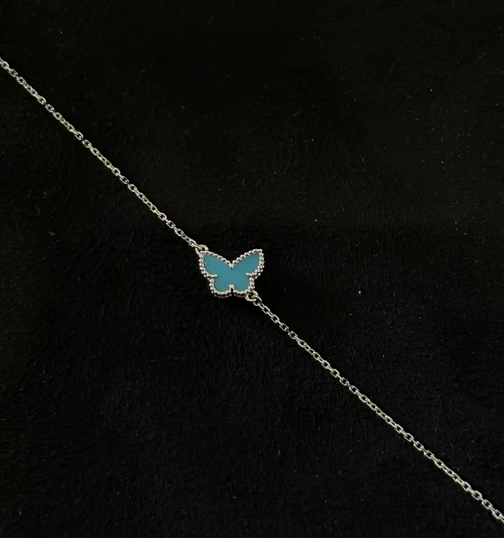 【直播间专属福利】18K金 绿松石蝴蝶手链 CZ