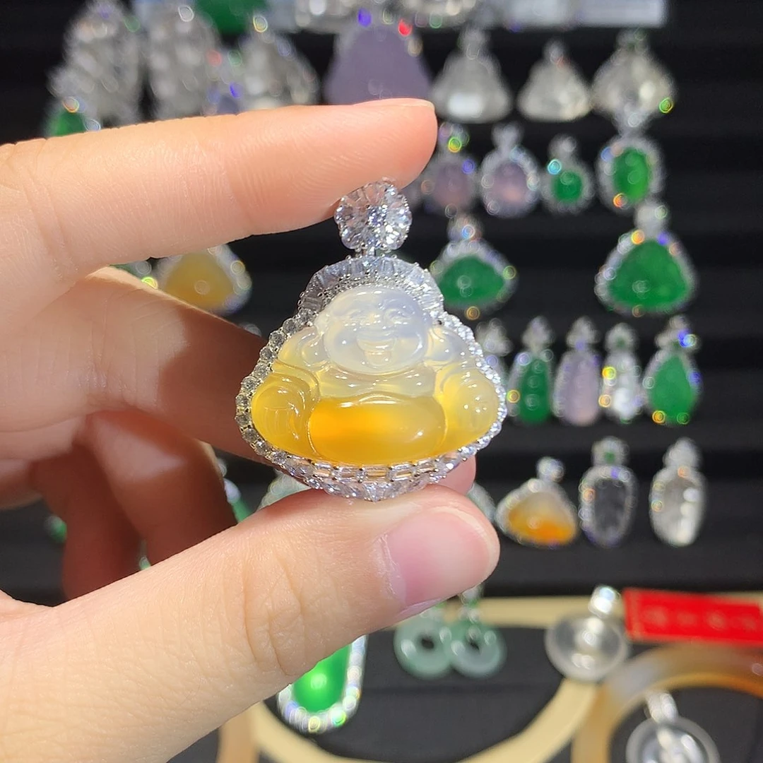 玛瑙/玉髓颈饰银S925镶嵌奥*