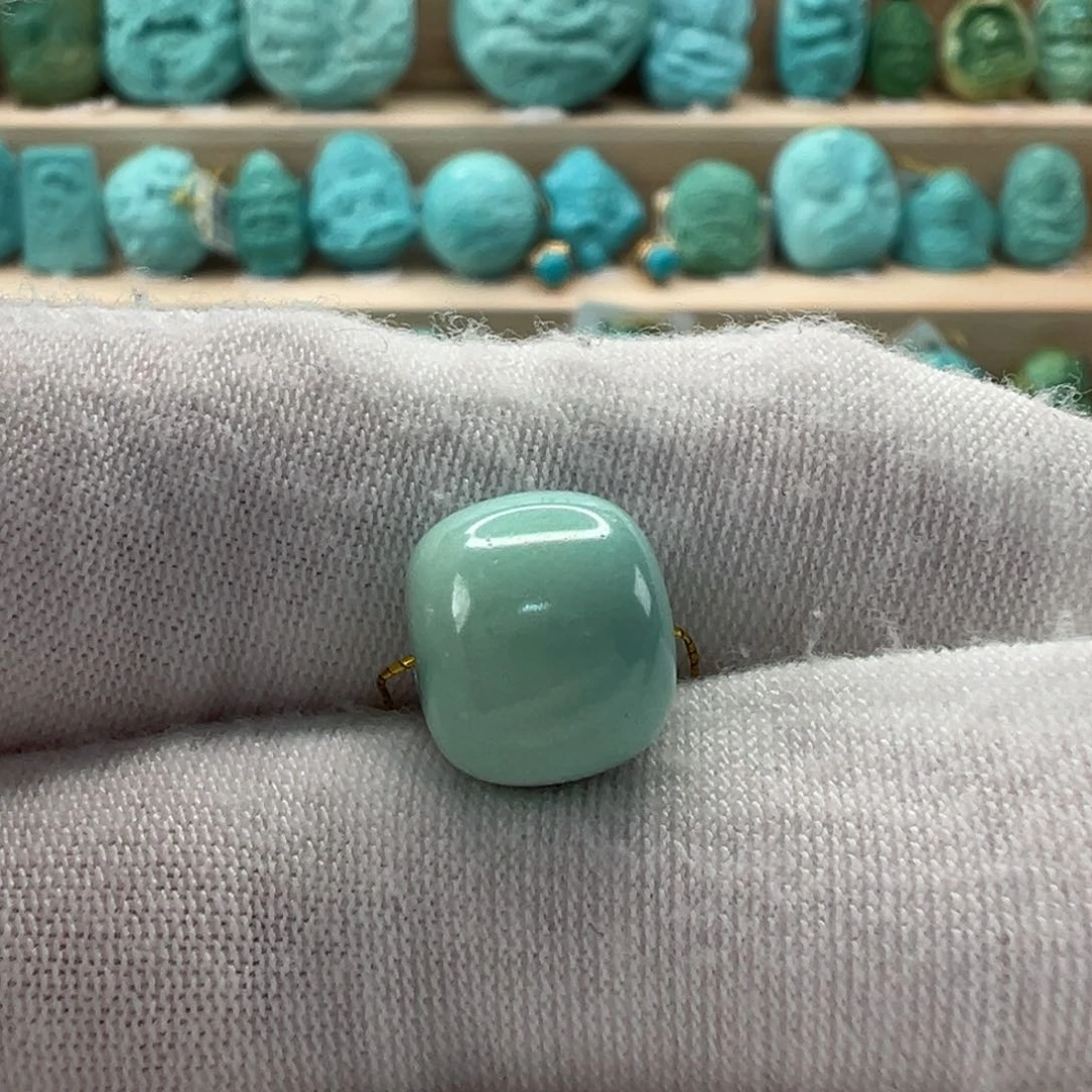 未镶嵌绿松石老型珠 10.9x9.5mm