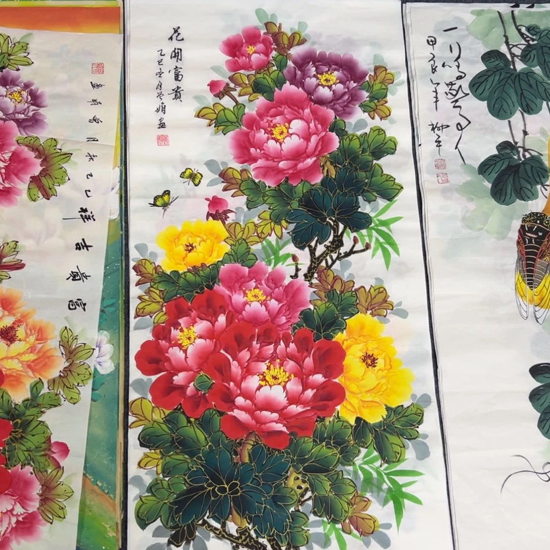 国画尺寸100✖️50三尺手绘画