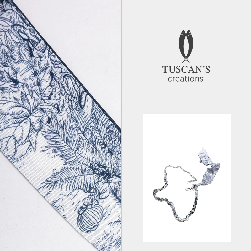 TUSCAN'S CREATIONS时尚复古印花女士丝巾拼接腰带时代集团