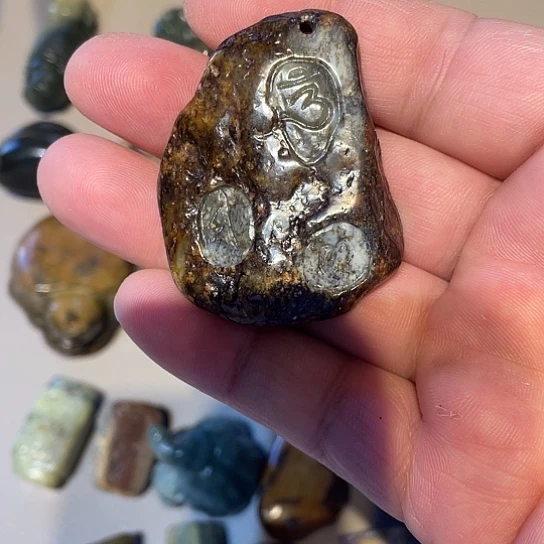 岫岩河磨玉（透闪石质玉）未镶嵌挂件