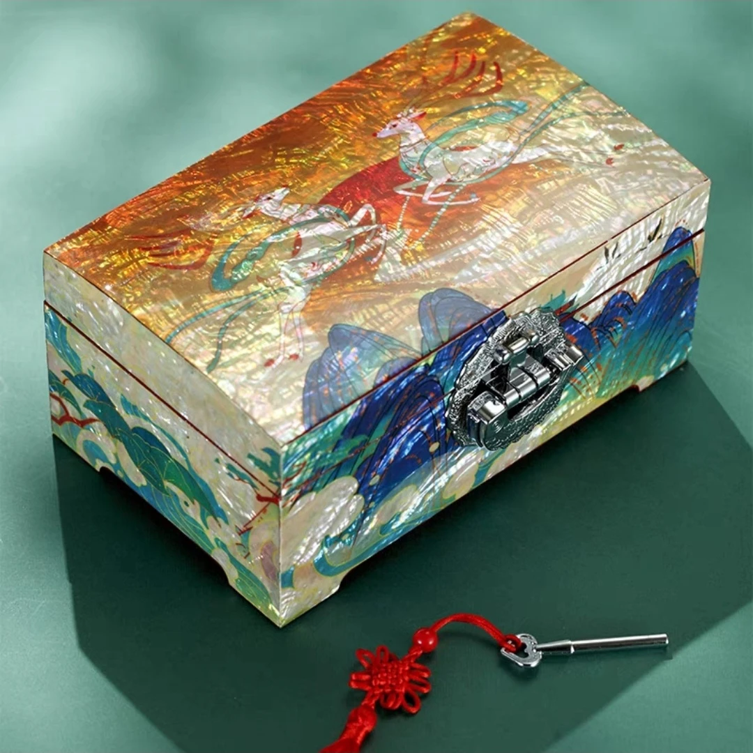 螺钿漆器首饰首饰盒对开款