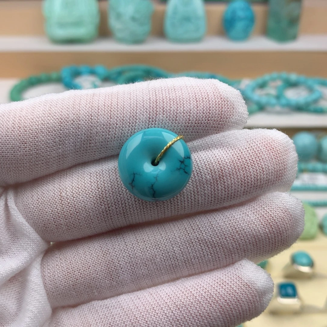 未镶嵌绿松石珠宝奇石17.1mm