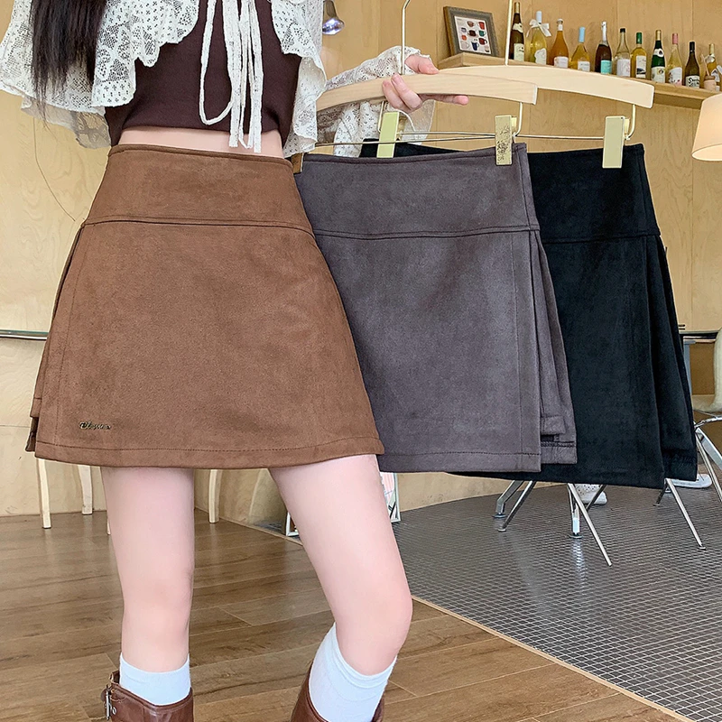 TJ149专享大码女装2025年秋季新款设计感高腰显瘦裙裤短款半身裙