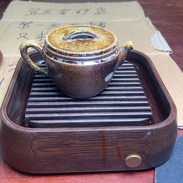 紫砂茶壶60柴烧紫砂