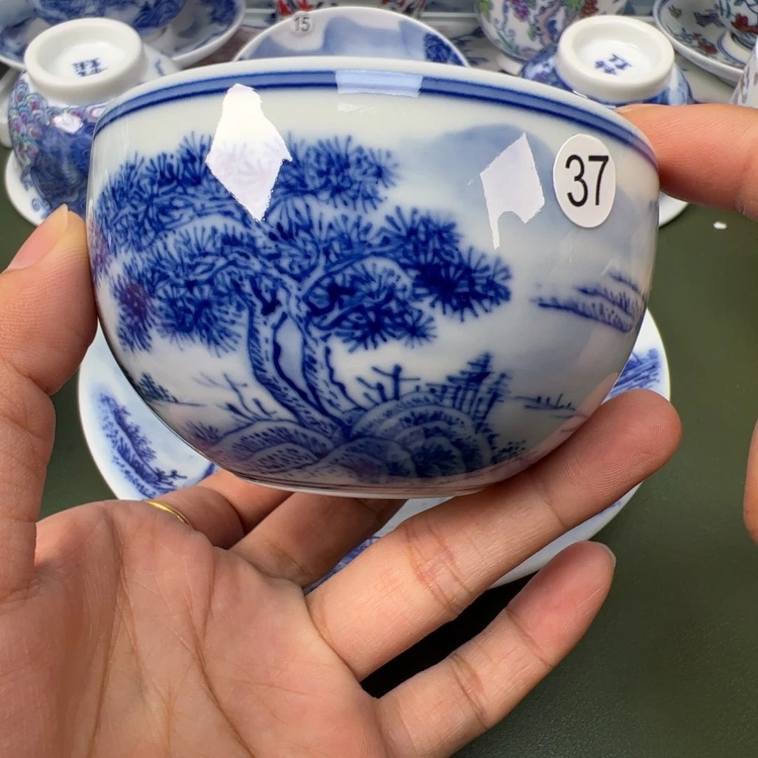 陶瓷景德镇纯手工纯手绘茶具木木37