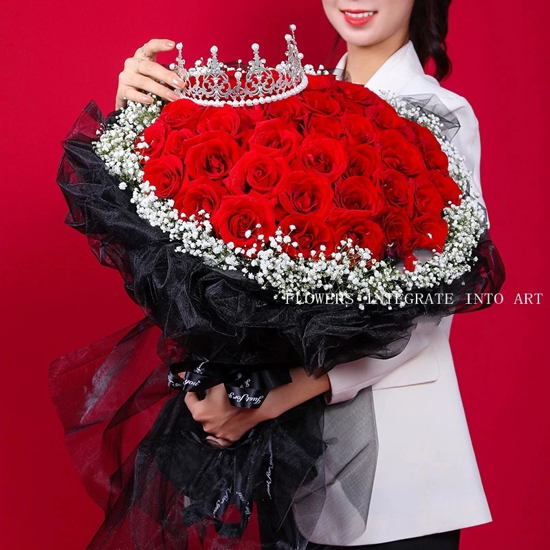 【情人节爆款鲜花】全国同城配送红玫瑰花束送女友爱人520送上门