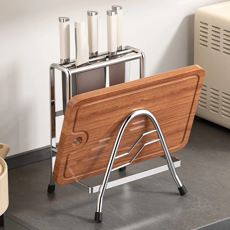 厨房刀架置物架台面菜刀砧板锅盖沥水架一体收纳架菜板刀具放置架