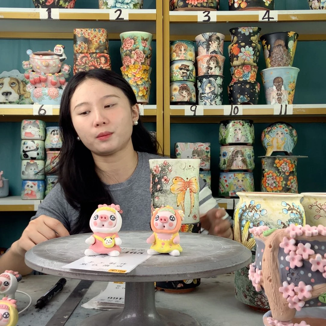 G***s陶景德镇手工花盆465