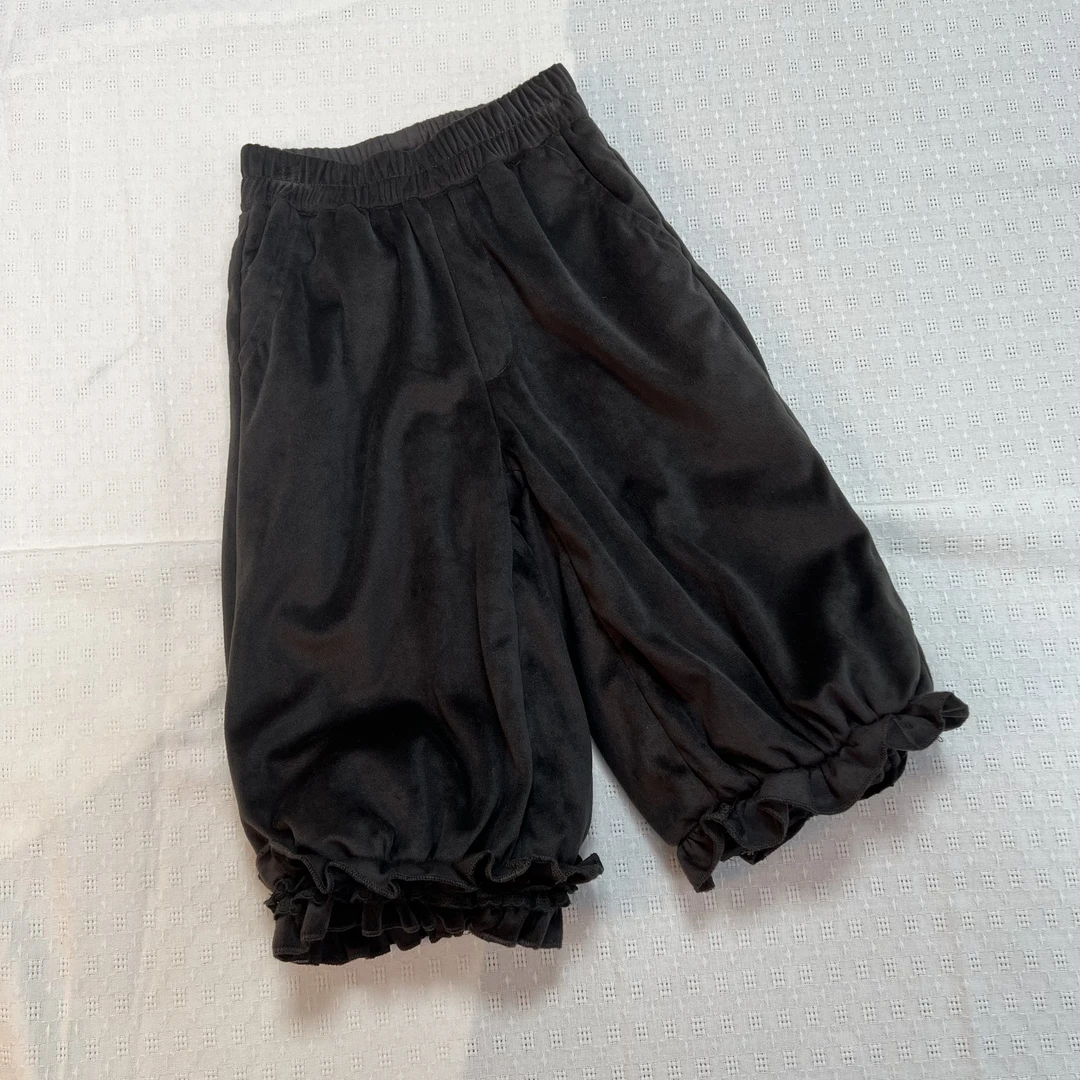 745261-FLOWFLOWER-法式丽丝绒花苞裤