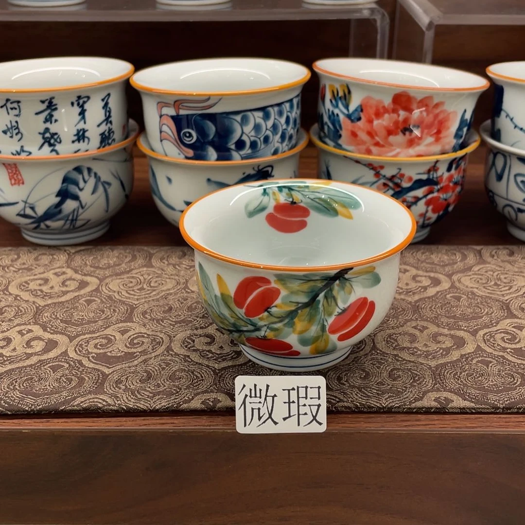 微瑕釉下彩纯手绘