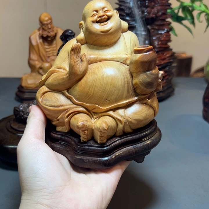 木崖柏米勒香炉摆件