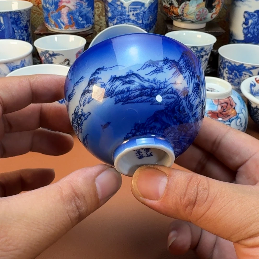 杯子陶景德镇全手工手绘陶瓷