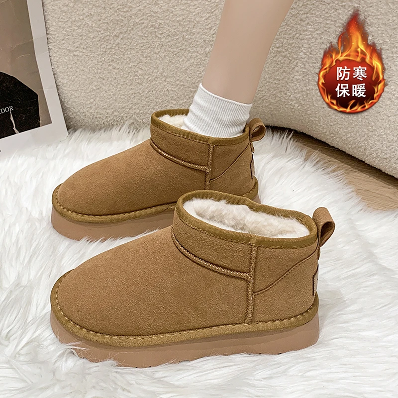 【现货】雪地靴女2024冬季新款加绒加厚百搭厚底防滑时尚百搭保暖鞋