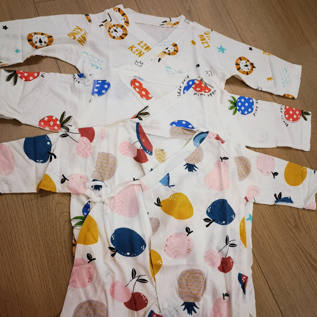 韩版中性夏季新生儿和尚休闲系带爬服夏季简约