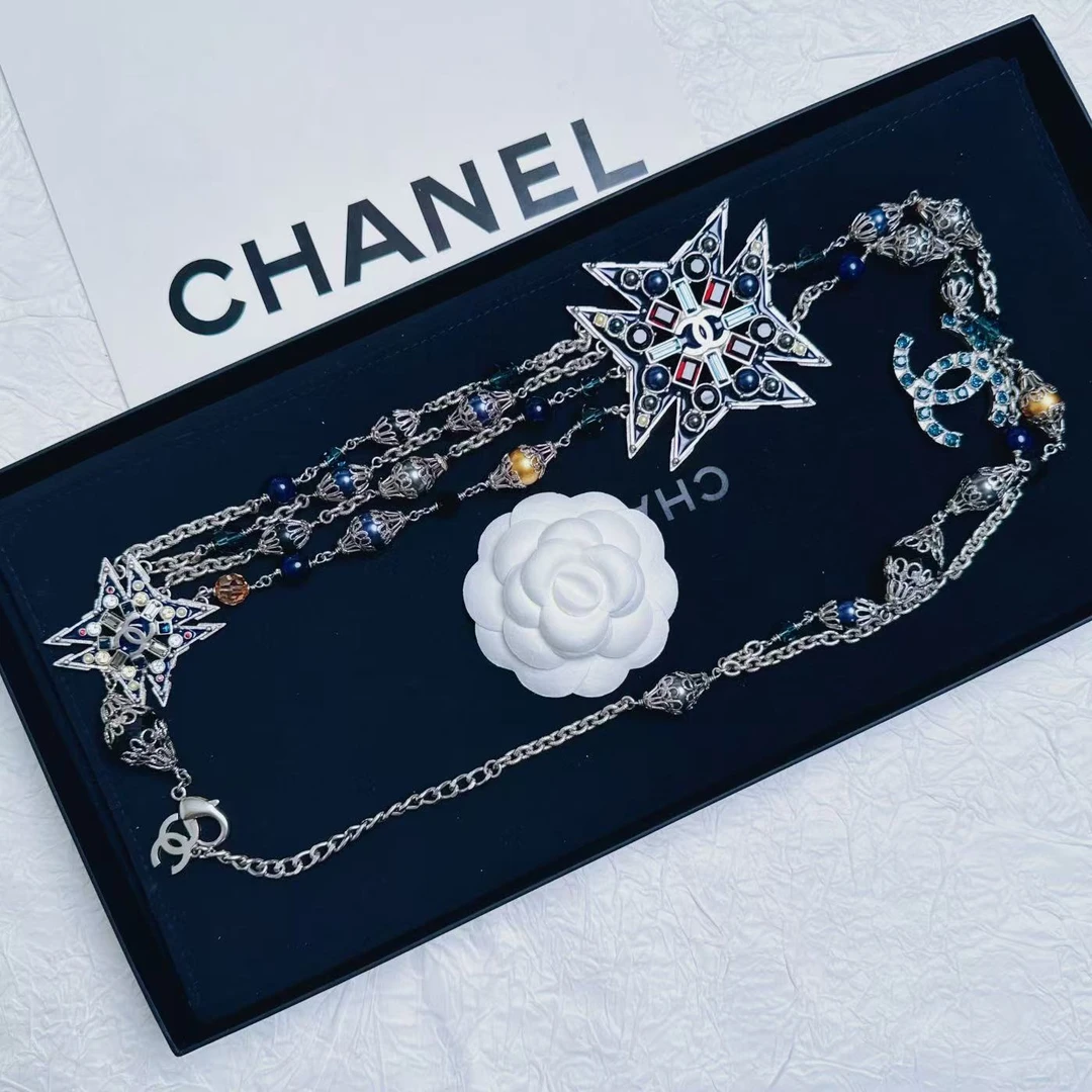 95新 Chanel/香奈儿 柚礼中古/香奈儿高稀巴黎东京系列重工项链XP