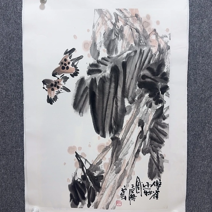 国画靳长年老师手绘作品