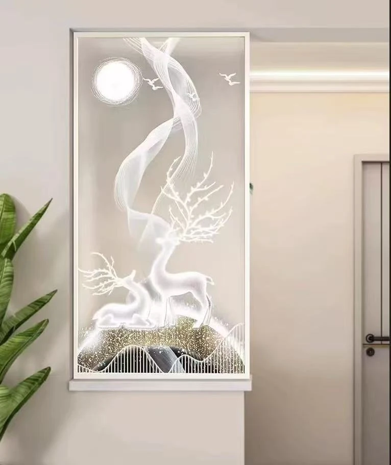 轻奢卫生间半墙屏风隔断入户正对门遮挡2025新款艺术屏风隔断客厅