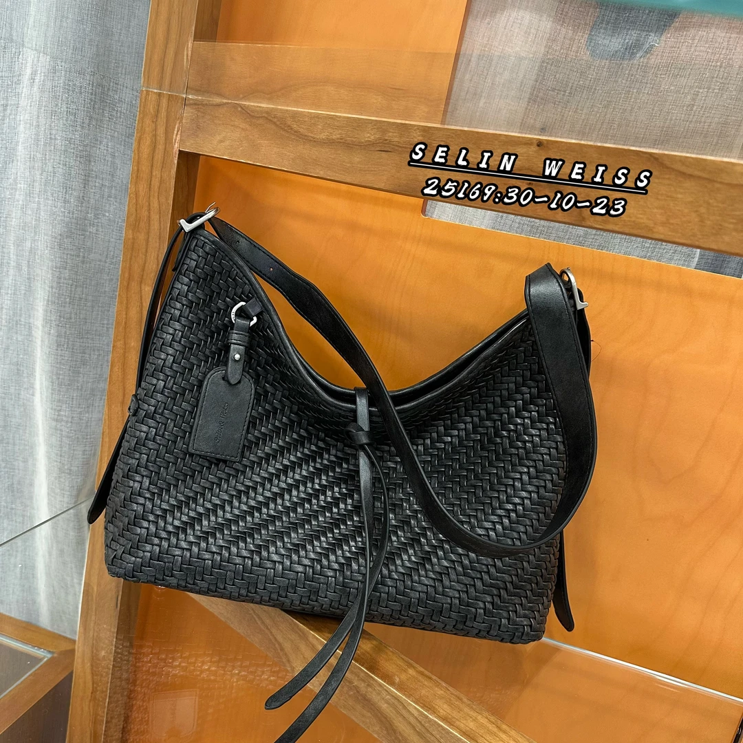 【编织系列】selinweiss-新款手工编织包老钱风斜挎包25169