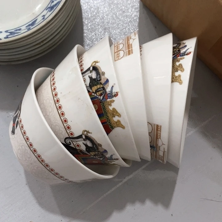 瓷片磁州窑梧桐树米饭碗口径11.5