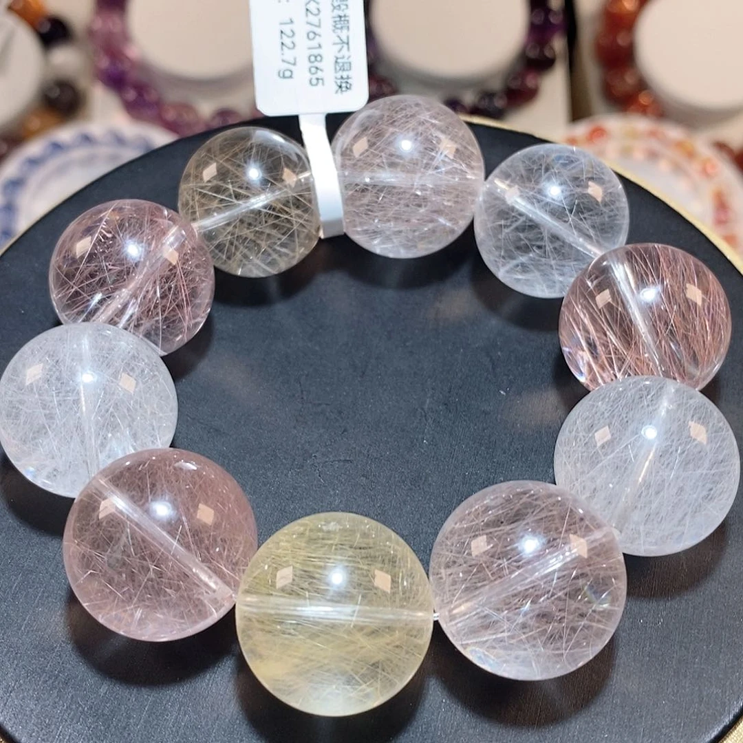 水晶手链未镶嵌F彩兔毛20