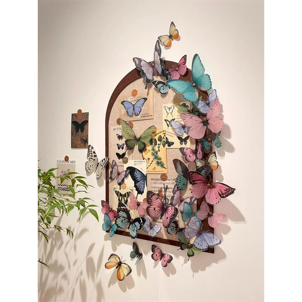 立体仿真蝴蝶贴纸墙画蝴蝶墙贴创意装饰女生房间装饰好物4060