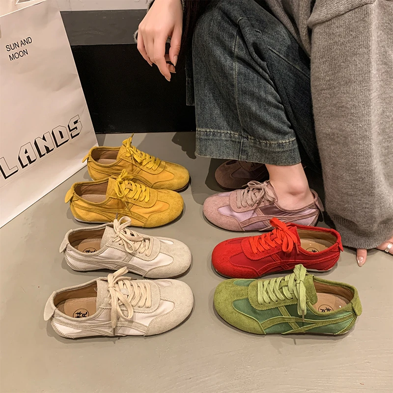 韩版ins超火软底系带休闲鞋板鞋德训鞋透气平底鞋运动鞋阿甘鞋女
