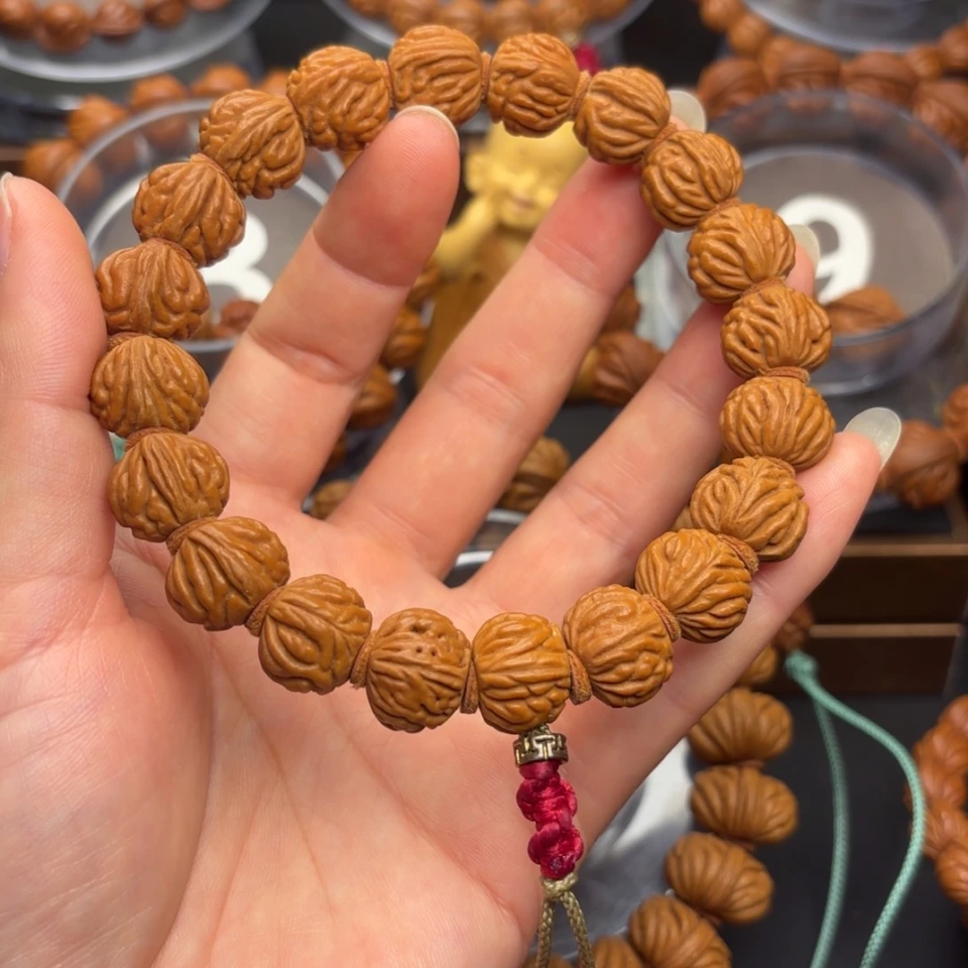 桃核吊坠野生红莲14尺寸