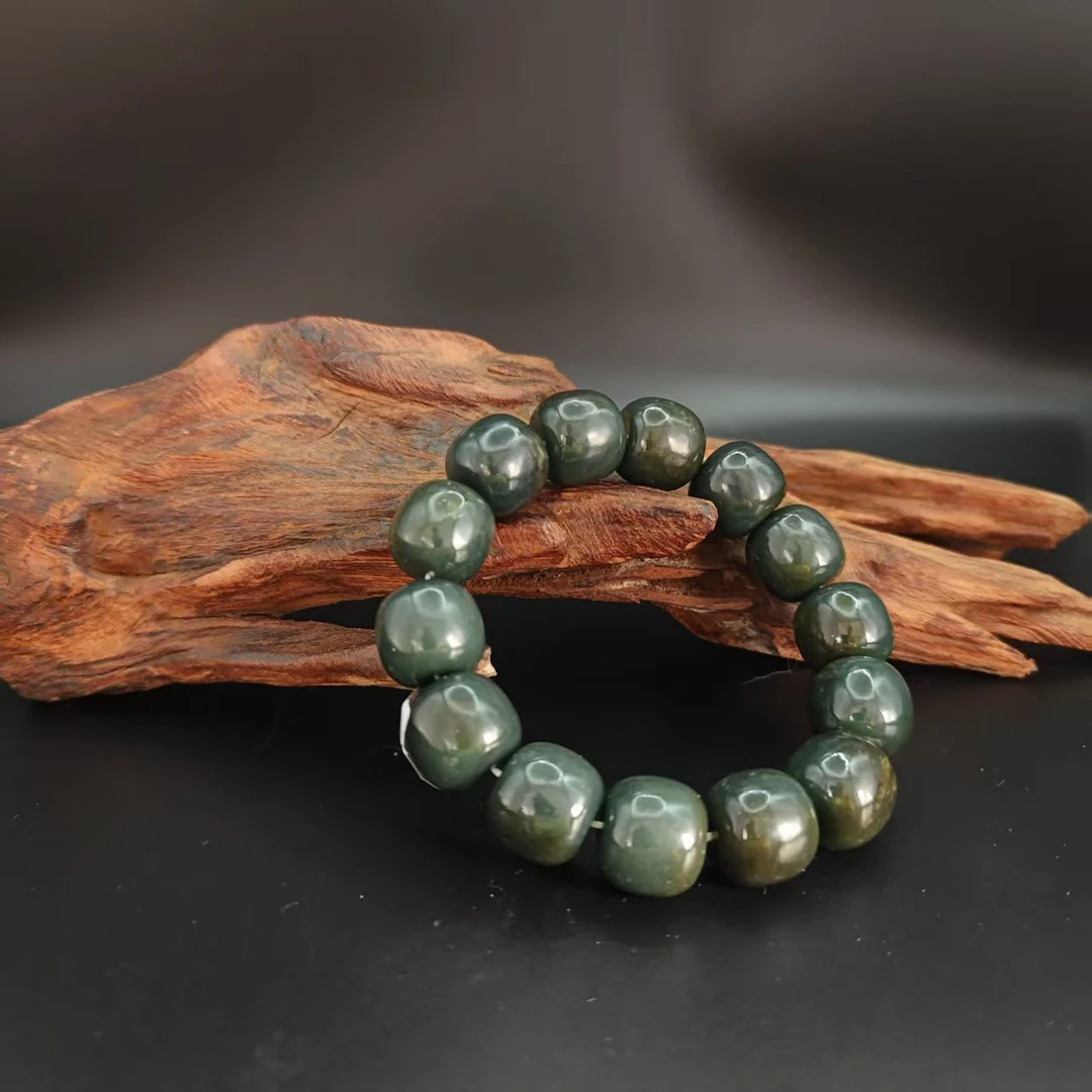 Z和田玉且末手串卡14·（1080）