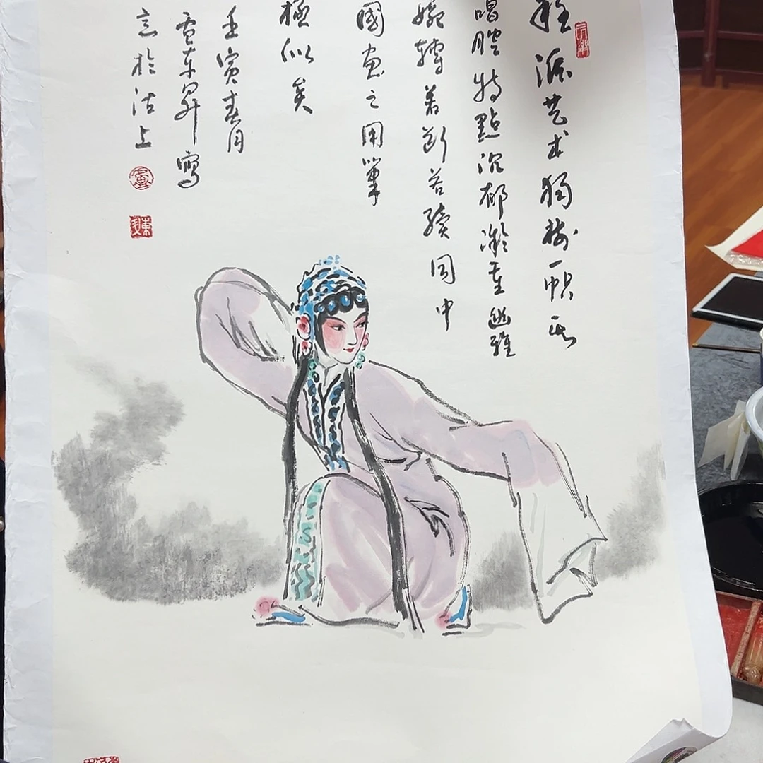 书法lds老师亲笔手绘
