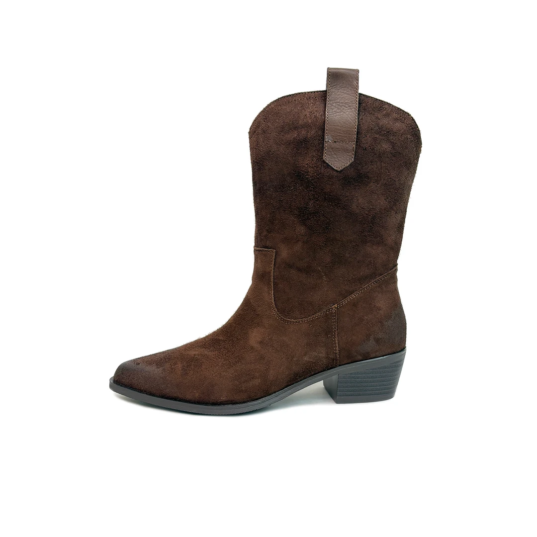 韩彬彬  时装粗跟中筒短靴女087025