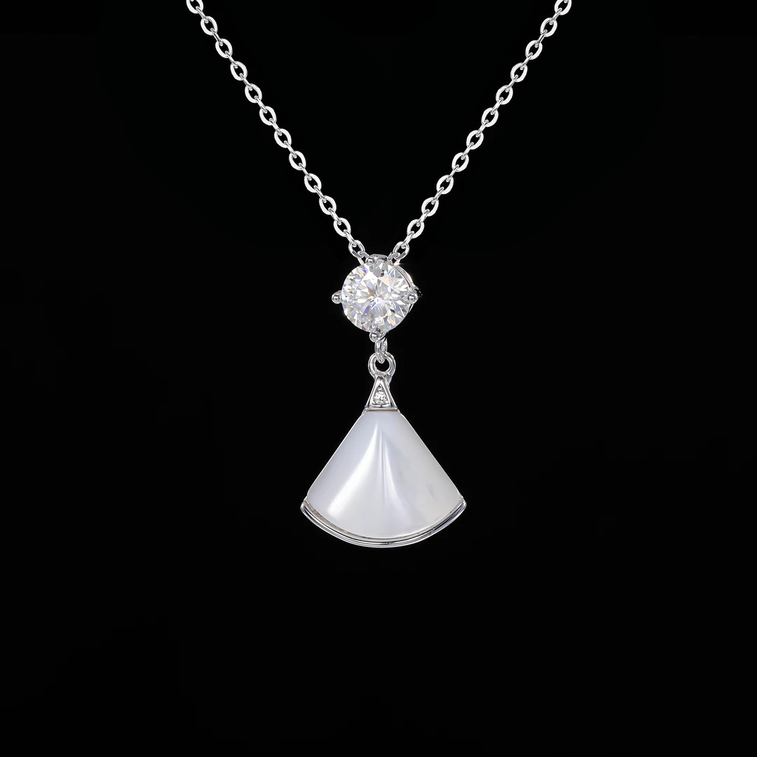 坠链均925银莫桑石 ——木木 （SY4349）MS-1580B 50分项链45厘米