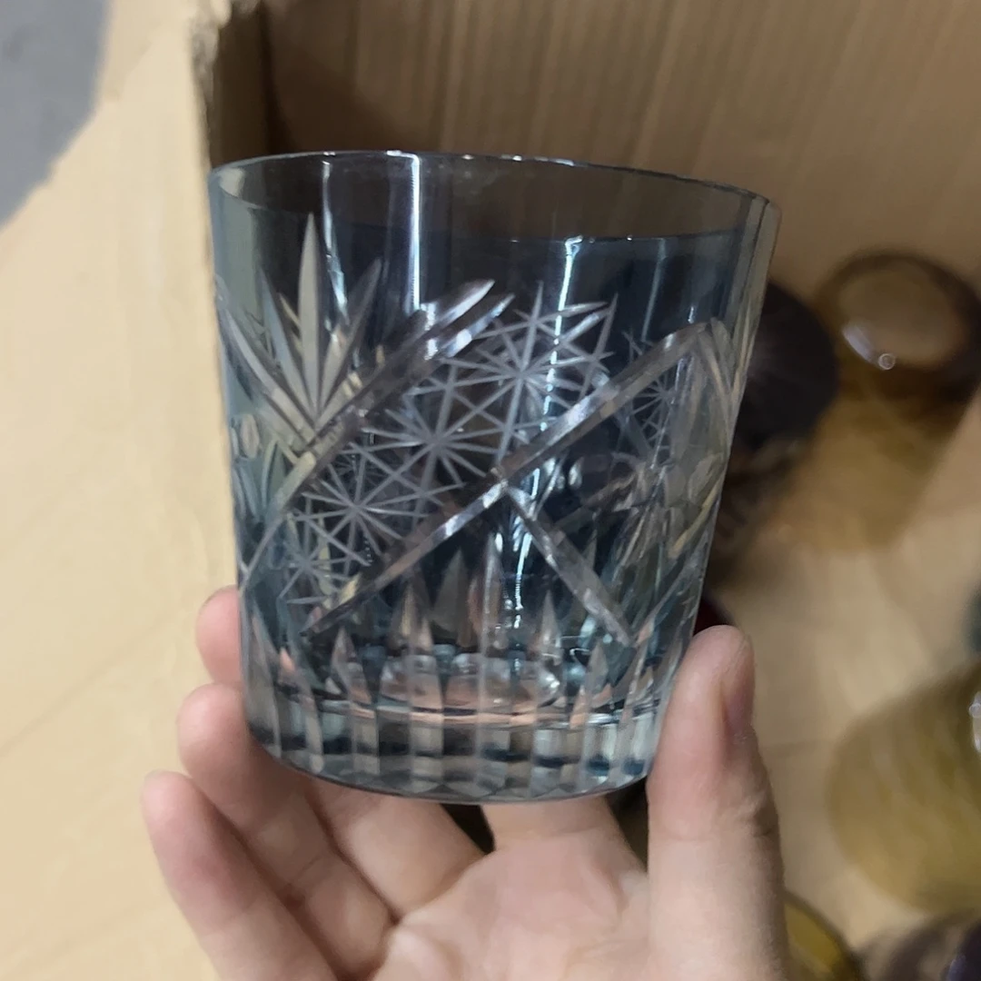 水晶玻璃平底款微瑕一个