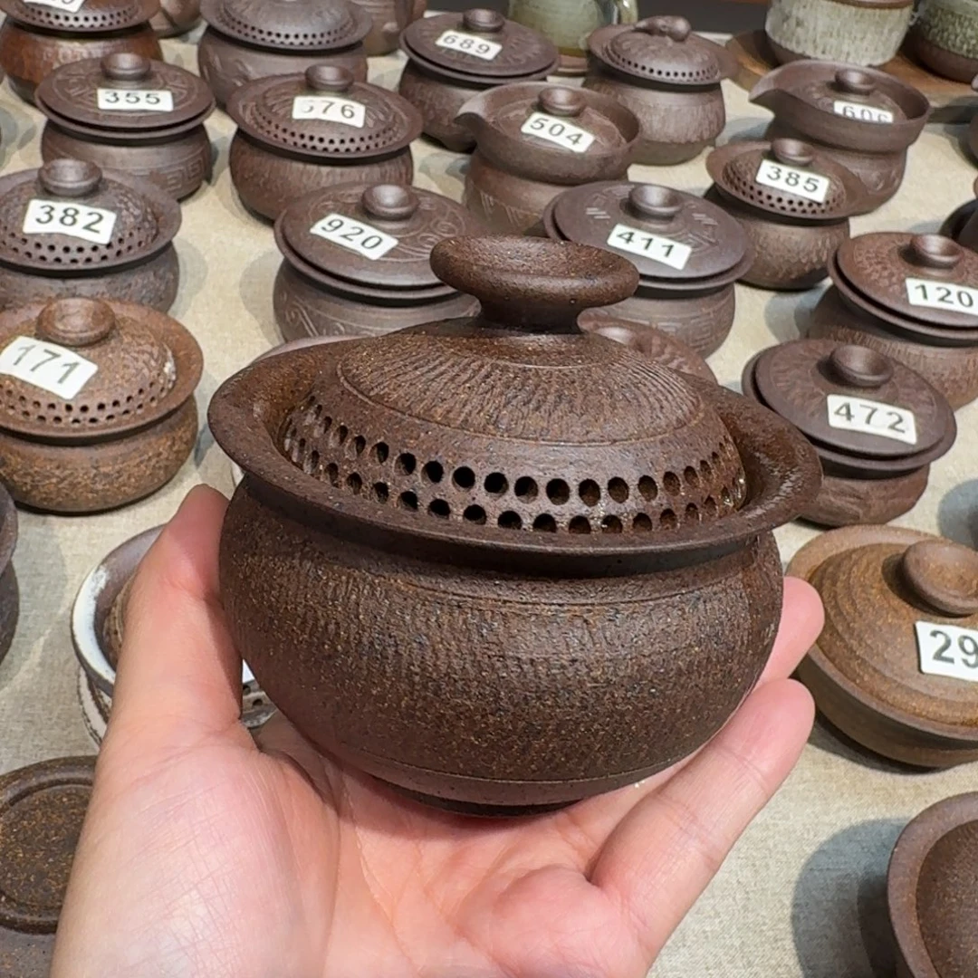 陶粗瓷茶具素色盖碗