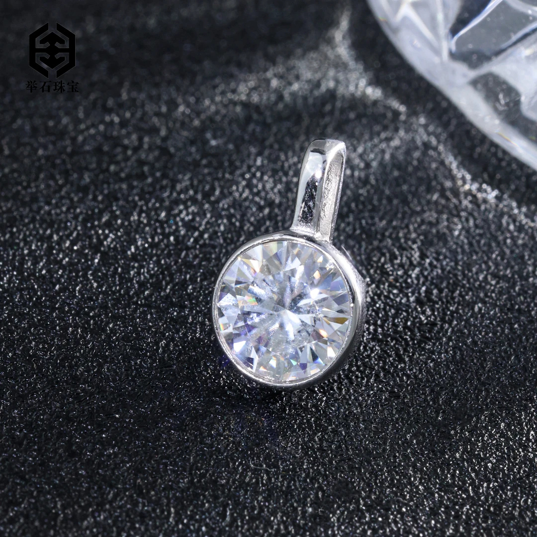 925银莫桑石银制品 【举石精选】X03-9819-098莫桑钻吊坠（一件）Q