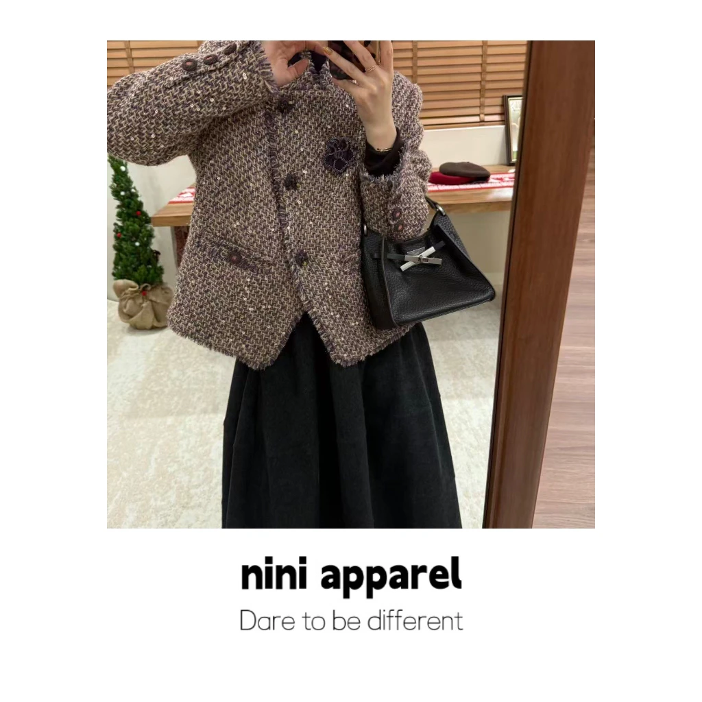 NiNi:定制小心机设计超精致细节控高品羊毛小香羽绒服～