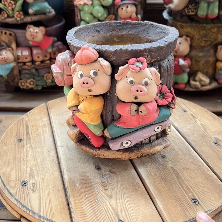 嘻哈多肉花盆百搭