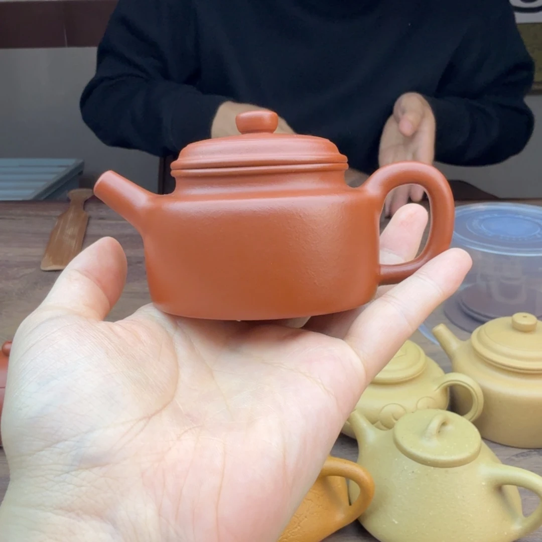 紫砂茶壶全手工朱泥微瑕德钟壶110cc