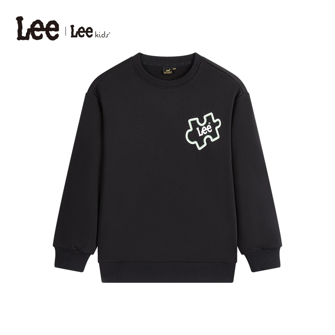 线下同款Lee儿童春季圆领卫衣童趣拼图长袖男女卫衣LK5X1SUT0064
