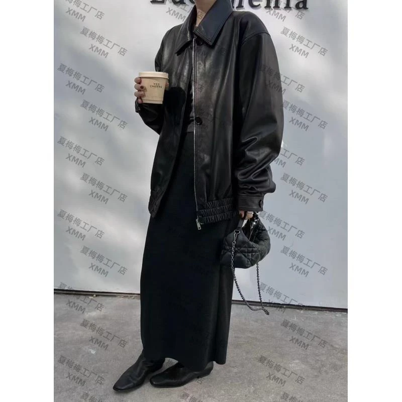 XMM.【欧版皮羽绒服】时尚百搭冬季保暖复古皮衣羽绒宽松休闲-H1629