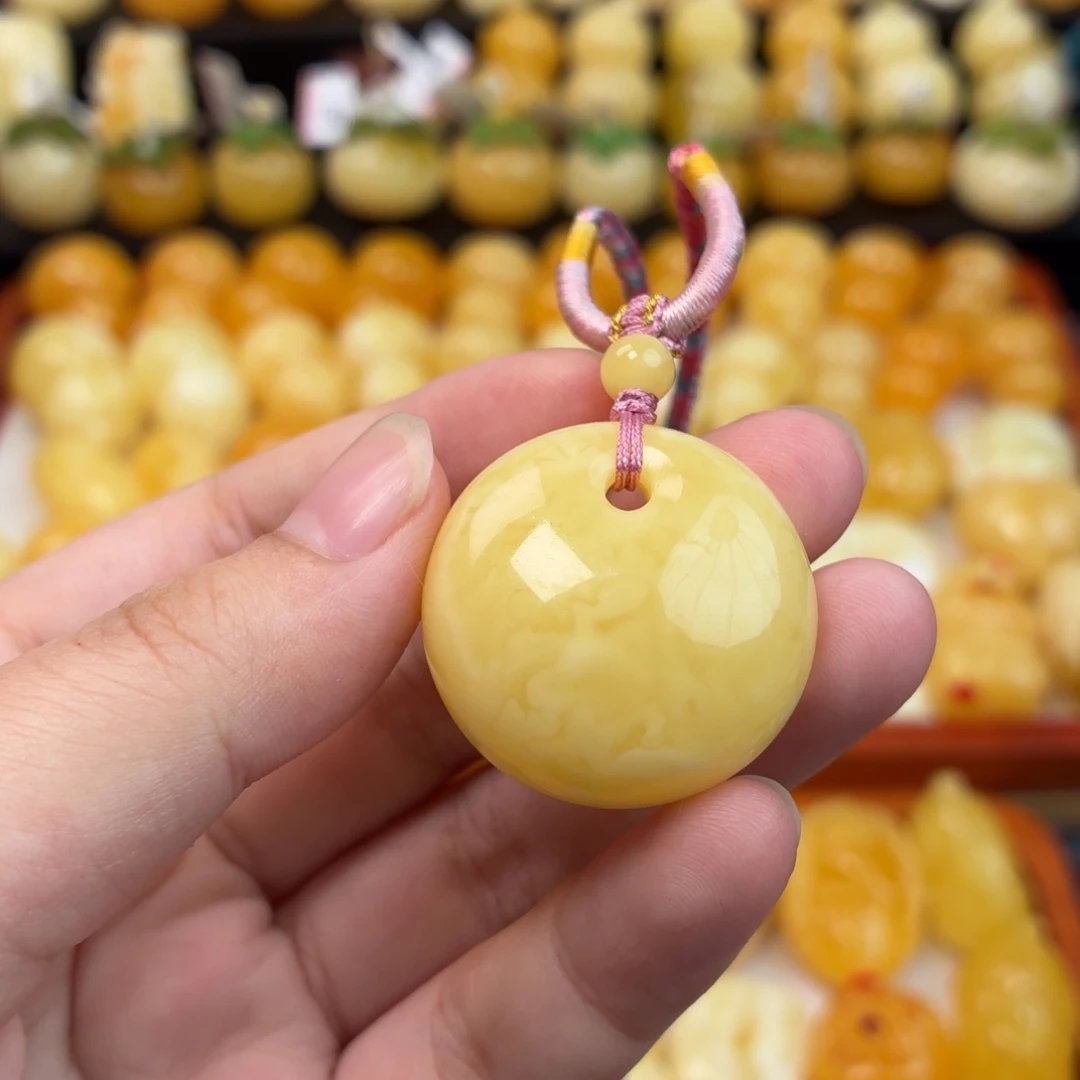 蜜蜡未镶嵌毛衣链蜜蜡