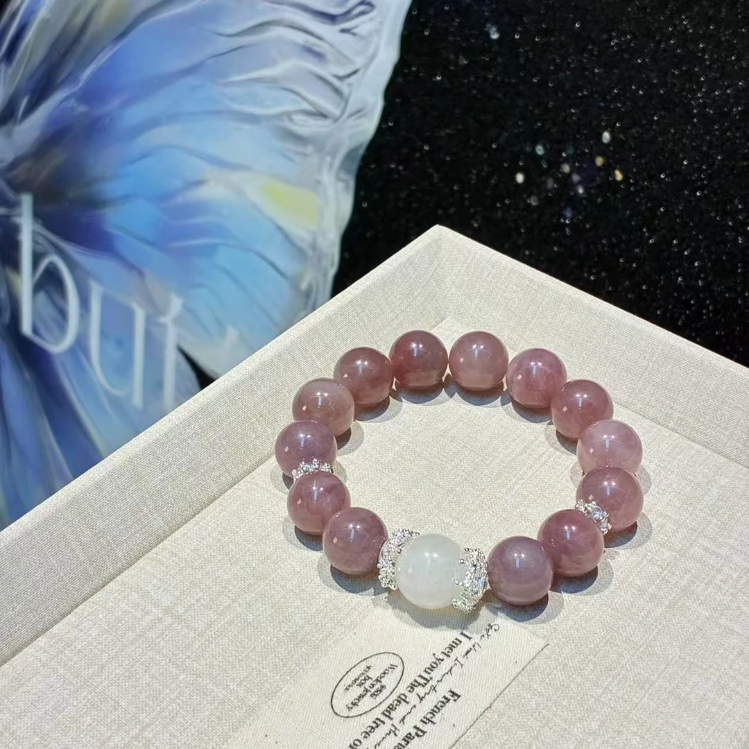 【直播间专属】紫马粉13mm+白幽灵14mm水晶手串多样性发其一1480