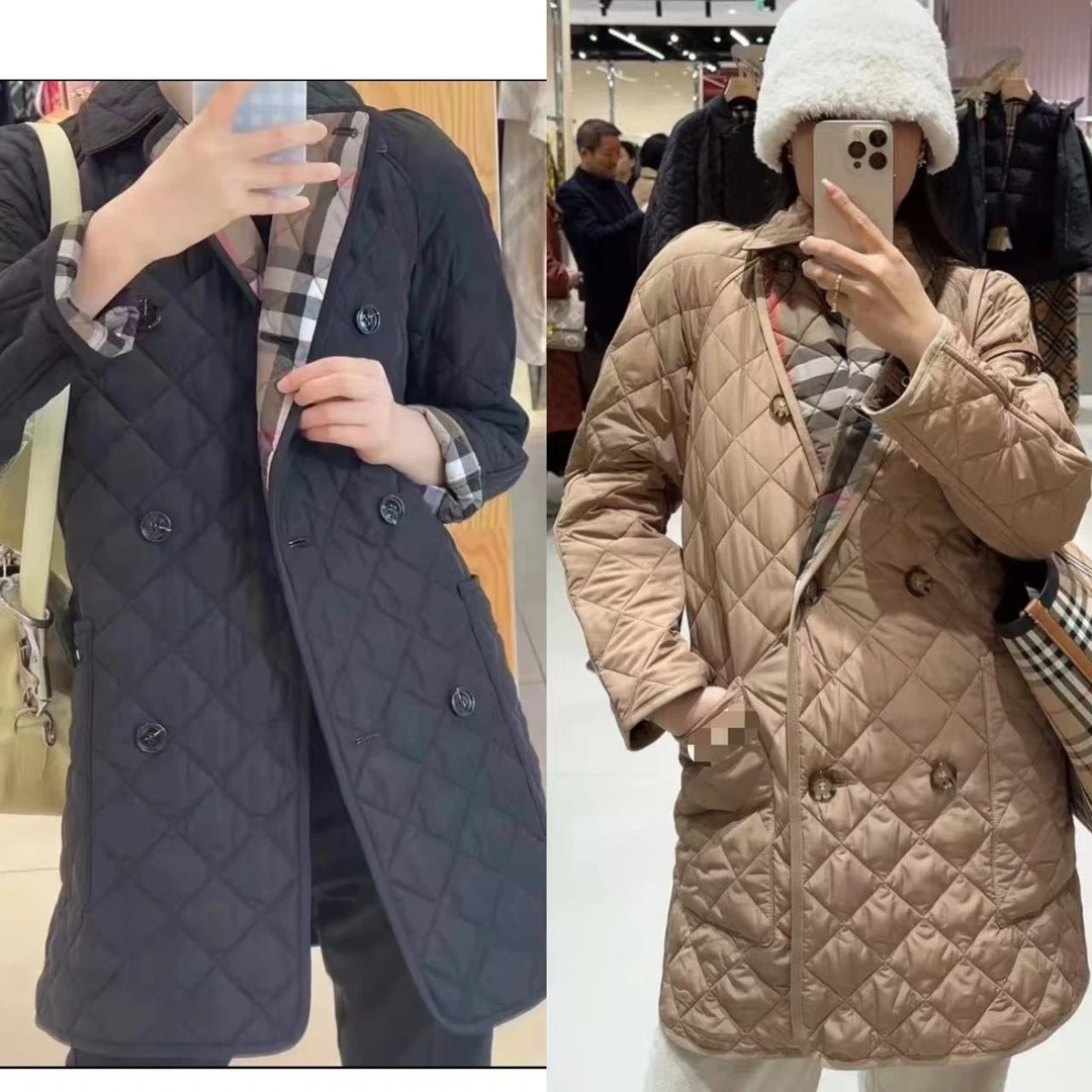 格子经典款棉服男女同款112507