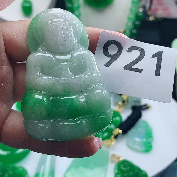 翡翠未镶嵌吊坠(赠链)