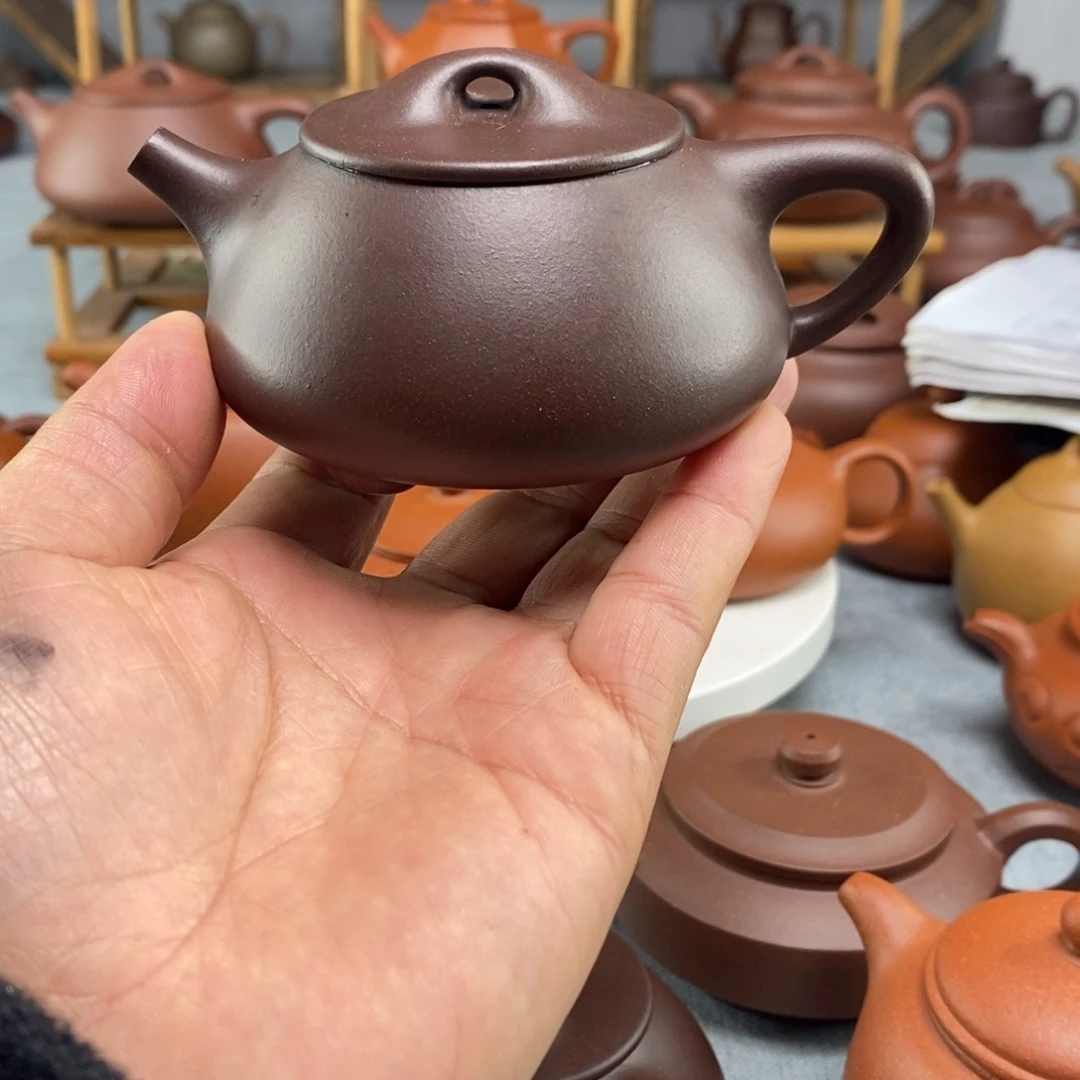 紫砂茶壶老紫泥小景洲