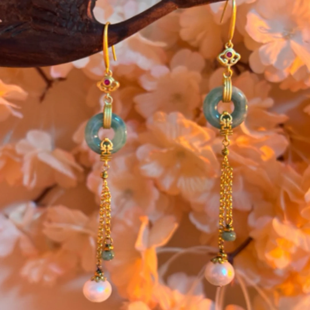 【南庭外】平安扣 新中式设计师款耳环