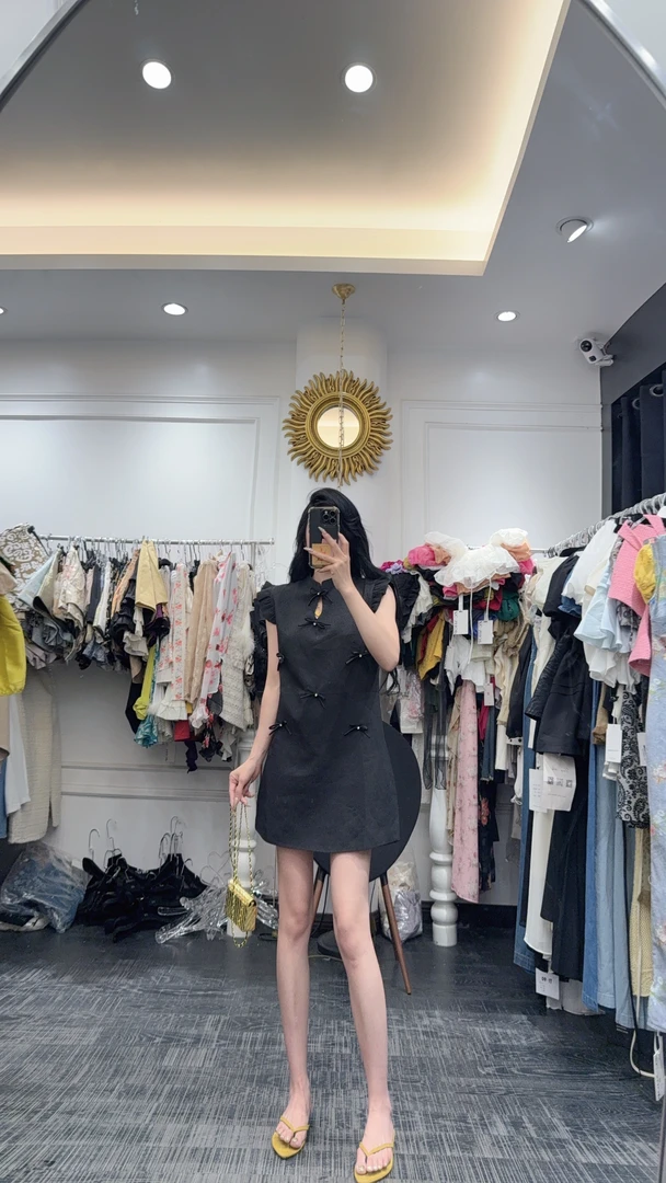 大气元（连衣裙）洋气小蝴蝶结半身连衣裙