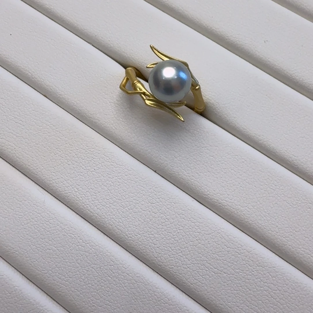海水珍珠戒指银S925镶嵌