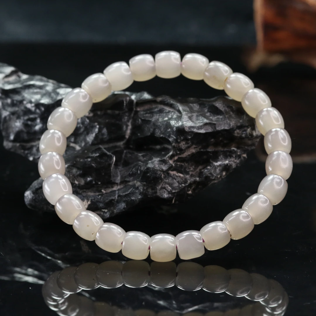 21和田玉烟紫手串/400855上海嘉禾拍卖